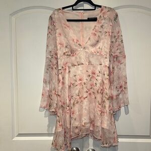 SHEIN Pink Floral Mini Dress